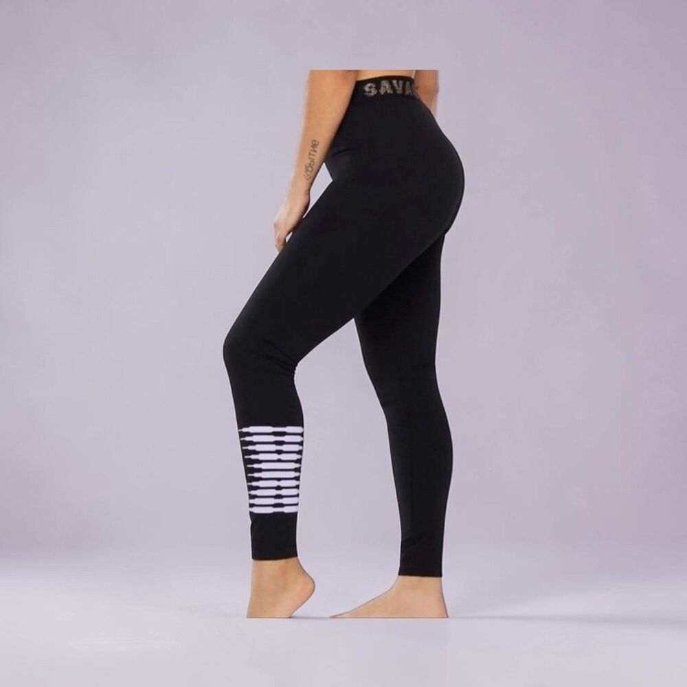 Fenty x Savage Womens Forever Savage Leggings Black Lavender W Logo XS